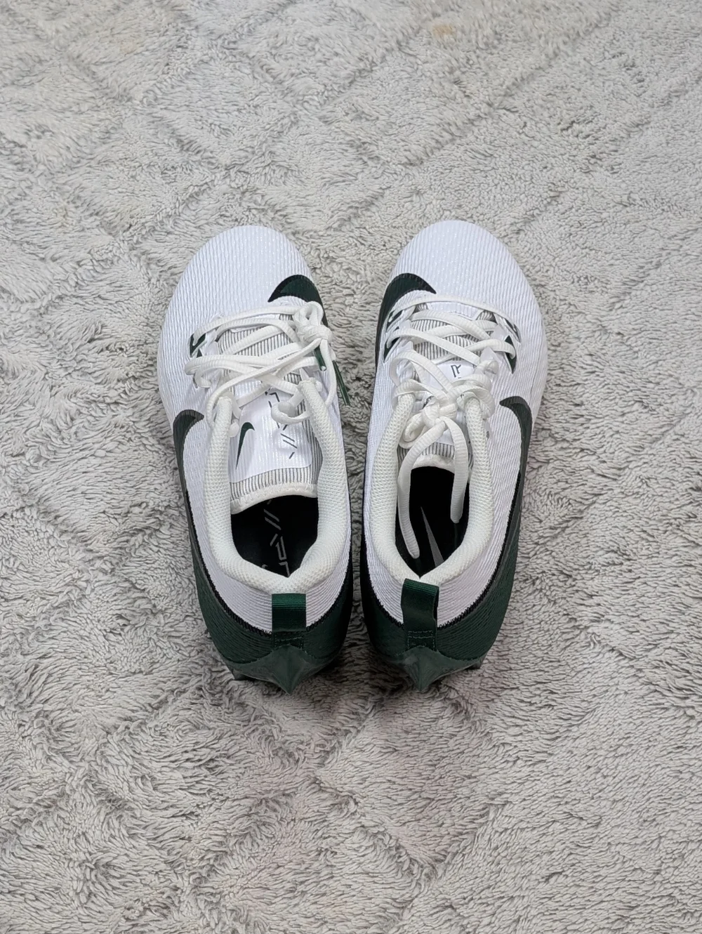 Nike Vapor Edge Speed 360 2 White Green Fir Football Cleats Mens 9 FQ4045-101 - Picture 4 of 7